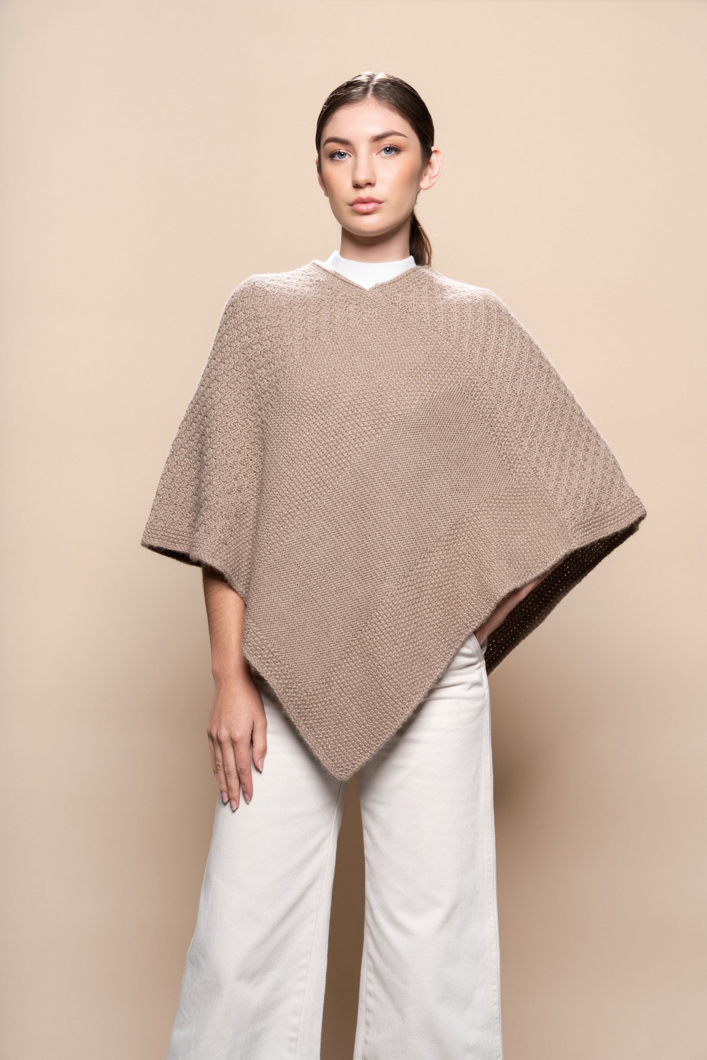 Essence Alpaca V-Neck Poncho